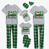 Christmas Matching Family Pajamas 2023 Family Christmas Hat Green Short Pajamas Set