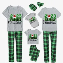 Christmas Matching Family Pajamas 2023 Family Christmas Hat Green Short Pajamas Set