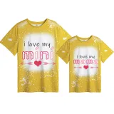 Mommy and Me Matching Clothing Top I Love My Mama I Love My Mini Tie Dyed Family T-shirts