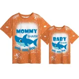 Mommy and Me Matching Clothing Top Baby Mom Shark Boo Boo Boo Tie Dyed Family T-shirts