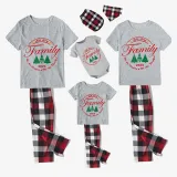 2023 Christmas Matching Family Pajamas Exclusive We Are Family Wreath Xmas Tree Gray Short Pajamas Set