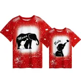 Mommy and Me Matching Clothing Top Elephant Mama And Mini Tie Dyed Family T-shirts