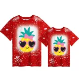 Mommy and Me Matching Clothing Top Pineapple With Glasses Mama And Mini Tie Dyed Family T-shirts