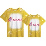 Mommy and Me Matching Clothing Top Butterfly Mama And Mini Slogan Tie Dyed Family T-shirts