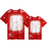 Mommy and Me Matching Clothing Top Cat Smile Tie Dyed Family T-shirts