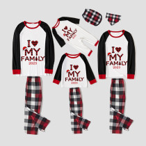 2023 Christmas Matching Family Pajamas Exclusive Design I Love My Family Multicolor Pajamas Set