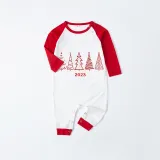 2023 Christmas Matching Family Pajamas Exclusive Christmas Tree Gray Black White Plaids Pants Pajamas Set