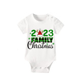 Christmas Matching Family Pajamas 2023 Family Christmas Hat Green Short Pajamas Set