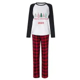2023 Christmas Matching Family Pajamas Exclusive Merry Christmas Beatiful Tree Red Pajamas Set