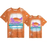 Mommy and Me Matching Clothing Top I'm a Mermaid Mama And Mini Tie Dyed Family T-shirts