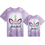 Mommy and Me Matching Clothing Top Unicorn Mama And Mini Tie Dyed Family T-shirts