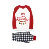 2023 Christmas Matching Family Pajamas Exclusive Design We Are Family Pendant Black White Plaids Pants Pajamas Set