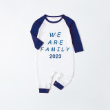 2023 Christmas Matching Family Pajamas Exclusive We Are Family Blue Pajamas Set