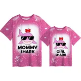 Mommy and Me Matching Clothing Top Mommy Girl Shark Tie Dyed Family T-shirts