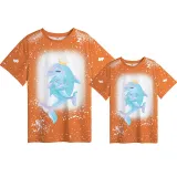 Mommy and Me Matching Clothing Top Mommy Baby Dolphin Tie Dyed Family T-shirts