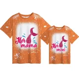 Mommy and Me Matching Clothing Top Mermama Mermini Tie Dyed Family T-shirts