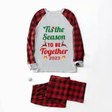 2023 Christmas Matching Family Pajamas Exclusive Design Merry Christmas Season Together White Pajamas Set