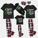 2023 Christmas Matching Family Pajamas Exclusive Family Together Flying Reindeer Black Short Pajamas Set