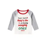 2023 Christmas Matching Family Pajamas Dear Santa They're The Naughty Ones Red Pajamas Set