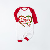 2023 Christmas Matching Family Pajamas Santa Heart Merry Xmas Black White Plaids Pants Pajamas Set
