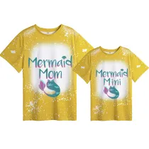 Mommy and Me Matching Clothing Top Mermaid Mama And Mini Tie Dyed Family T-shirts