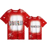 Mommy and Me Matching Clothing Top Queen And Princess Print Tie Dyed Family T-shirts