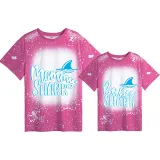 Mommy and Me Matching Clothing Top Mommy Baby Shark Tie Dyed Family T-shirts