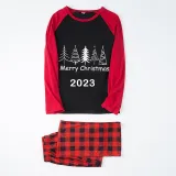 2023 Christmas Matching Family Pajamas Exclusive Merry Christmas Beatiful Tree Green Stripes Pajamas Set