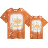 Mommy and Me Matching Clothing Top Princess Queen Tie Dyed Family T-shirts