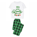 2023 Christmas Matching Family Pajamas Exclusive Design We Are Family Pendant Green Plaids Pants Pajamas Set