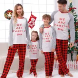 2023 Christmas Matching Family Pajamas Exclusive We Are Family Red Short Pajamas Set
