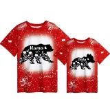 Mommy and Me Matching Clothing Top Bear Mama Mini Tie Dyed Family T-shirts