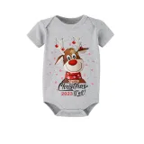 2023 Christmas Matching Family Pajamas Christmas Exclusive Design Deer Head Snowflake Merry Green Short Christmas Pajamas Set