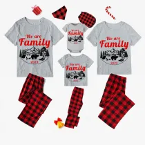 2023 Christmas Matching Family Pajamas Christmas Exclusive Design We are Family Polar Bear Gray Pajamas Set