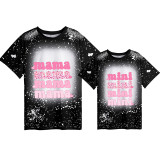 Mommy and Me Matching Clothing Top Mama Mini Print Tie Dyed Family T-shirts