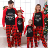2023 Christmas Matching Family Pajamas Luminous Glowing Proud Member Of The Naughty List Red Pajamas Set