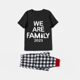 2024 Christmas Matching Family Pajamas Luminous Glowing We Are Family Black Short Pajamas Set