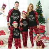 2023 Christmas Matching Family Pajamas Luminous Glowing Proud Member Of The Naughty List Black Pajamas Set