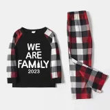 2023 Christmas Matching Family Pajamas Luminous Glowing We Are Family Red Pajamas Set