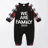 2023 Christmas Matching Family Pajamas Luminous Glowing We Are Family Red Pajamas Set