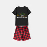 Family Matching Pajamas Happy Camper Gray Short Pajamas Set