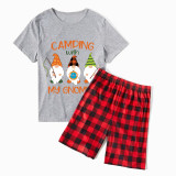 Family Matching Pajamas Camping With My Gnomies Gray Short Pajamas Set