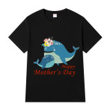 Happy Mother's Day Woman T-shirts Flower Dolphins T-shirts