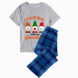 Family Matching Pajamas Camping With My Gnomies Gray Pajamas Set