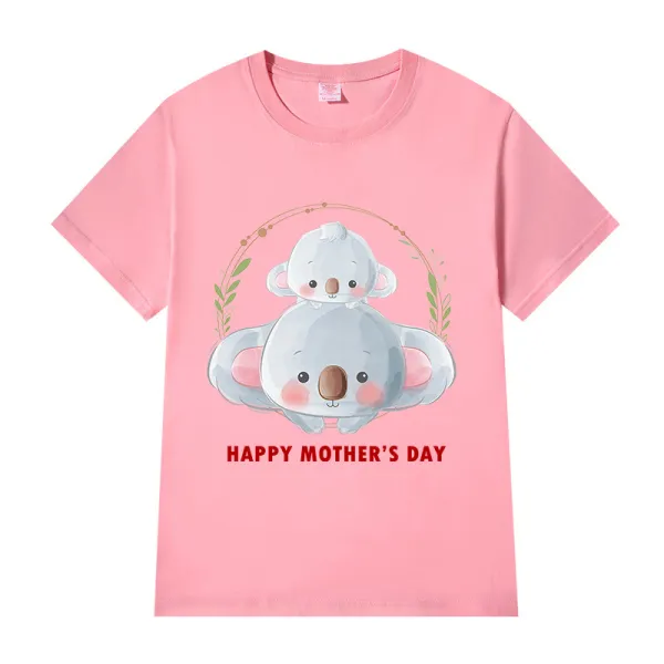 Happy Mother's Day Woman T-shirts Heart Koala T-shirts