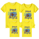 Family Matching T-shirts Happy Campers Tents Family T-shirts