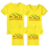 Family Matching T-shirts Happy Camper Caravan Mountain Family T-shirts