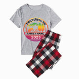 Family Matching Pajamas Family Camping Trip 2023 Gray Pajamas Set