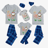 Family Matching Pajamas Camping Love Gnomies Gray Pajamas Set