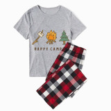 Family Matching Pajamas Happy Camper Gray Pajamas Set